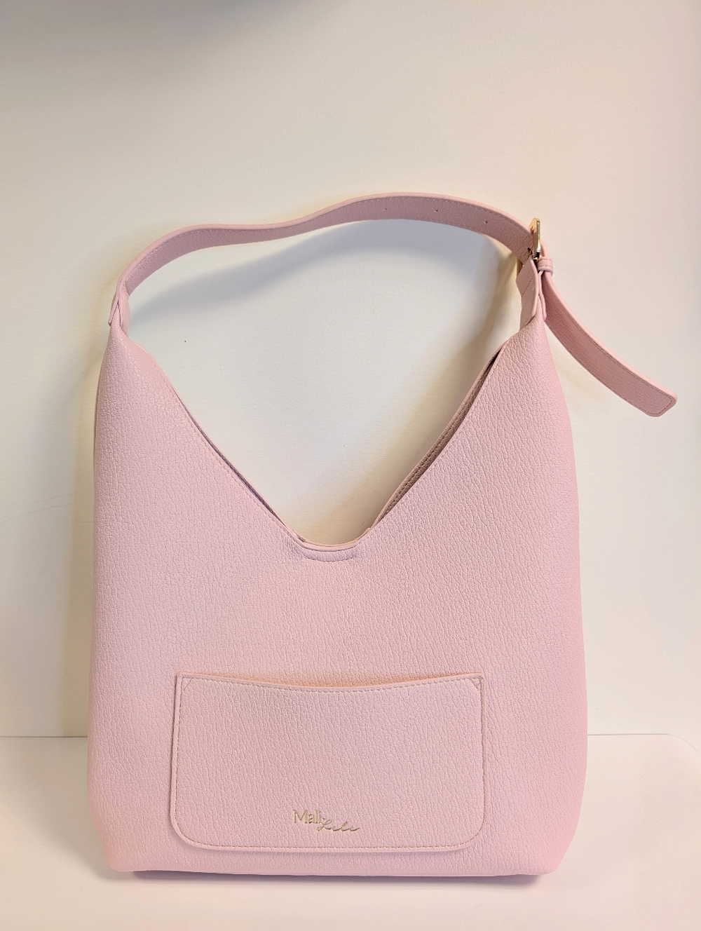 Mali + Lili Peyton Soft Hobo Shoulder Bag Vegan Leather Pastel Pink NWOT - Picture 2 of 11